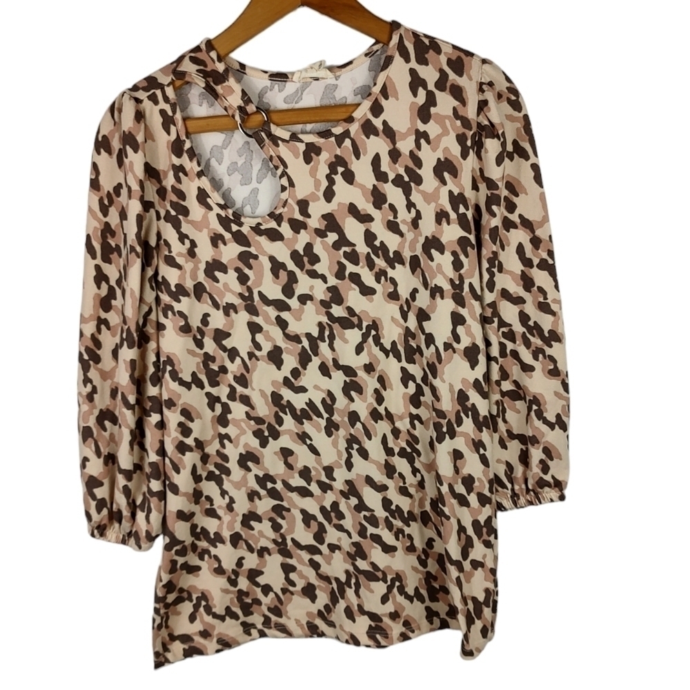 Como Blu Animal Print Top